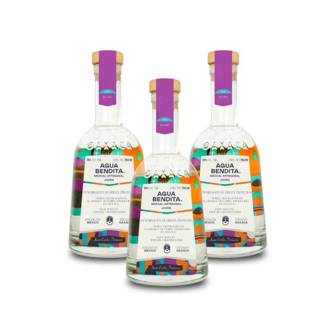 Mezcal Agua Bendita 38° Paq 3