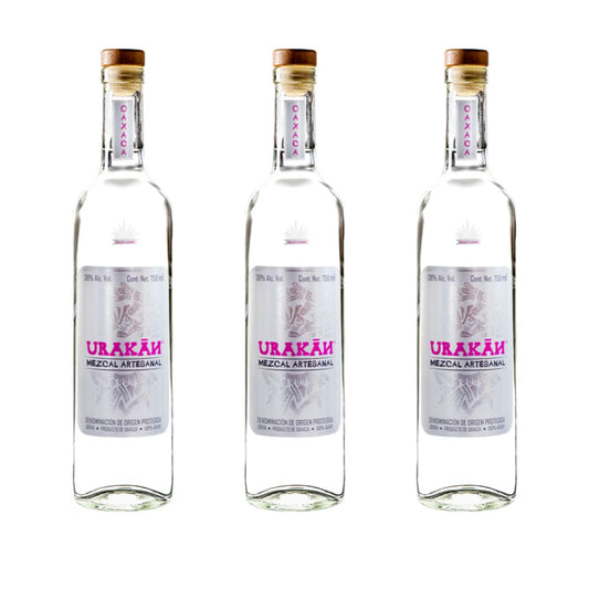 Mezcal Urakán Plata Paq 3
